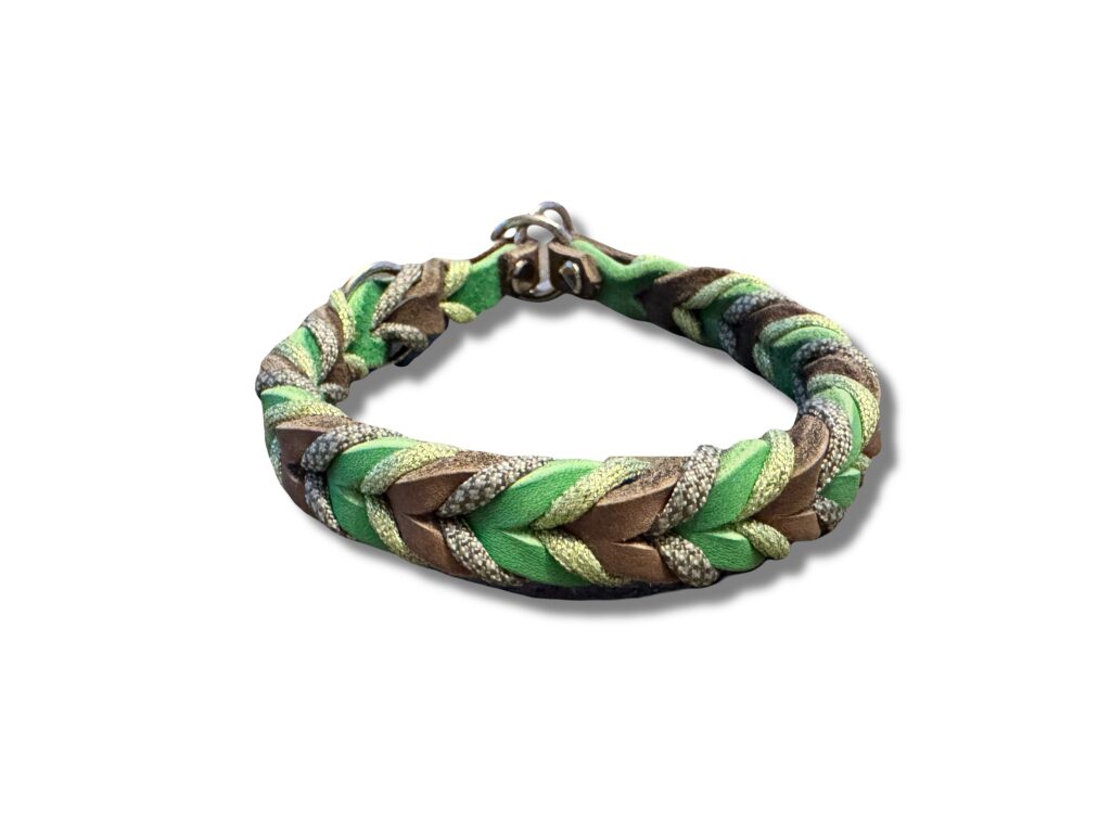 handgefertigtes Halsband Frieda&Me grün