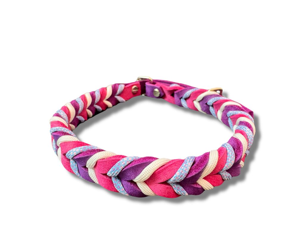 handgefertigtes Halsband Frieda&Me violett
